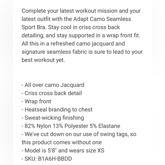 Gym Shark Adapt Camo Seamless Sports Bra - Picture 6 of 12